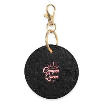 Reine du camping-car - Porte-clés rond - noir - Devant