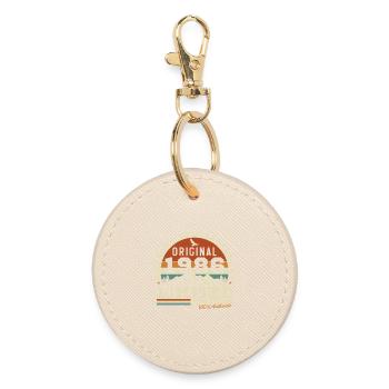 40 Years 1986 Vintage Birthday Gift - Round Keyring - oyster - Front