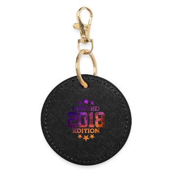 LIMITED EDITION 2018 8TH BIRTHDAY - Round Keyring - black - Front