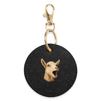 Goat Goat Breeding Goat Farmer Goat Breeder Goat Breeder Goat - Round Keyring - black - Front