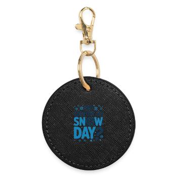 Proud Supporter Of Snow Days Snow Day Winter - Round Keyring - black - Front