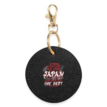Japanese mother-in-law Japan - Round Keyring - black - Front