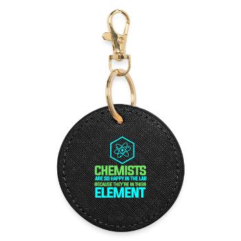 Chemistry Chemist Chemistry Teacher - Round Keyring - black - Front