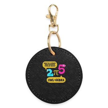 Math Math Math Teacher Mathematician - Round Keyring - black - Front