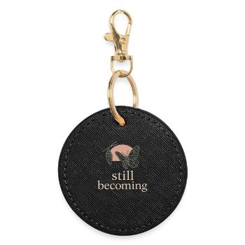 Mindful Growth, Spring Renewal, - Round Keyring - black - Front