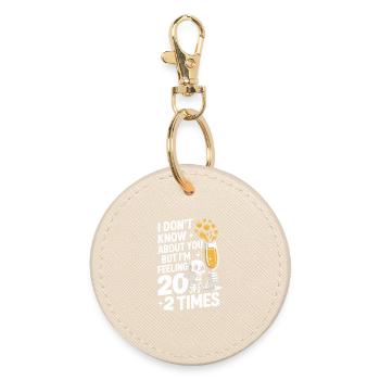 Skeleton Cheers 40th Birthday - Round Keyring - oyster - Front