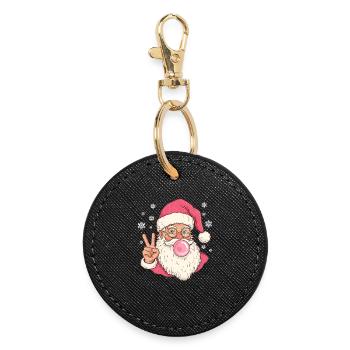 Gomme à mâcher du Père Noël - Porte-clés rond - noir - Devant
