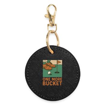 Funny Golf One More Bucket Golf Lover Golfer - Porte-clés rond - noir - Devant