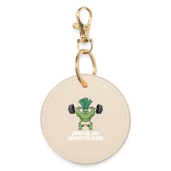 Weightlifters REACH THE UNIMAGINABLE FUNNY - Round Keyring - oyster - Front