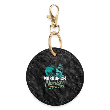 North Sea Holiday NORDDEICH OSTHOLSTEIN Fun - Round Keyring - black - Front