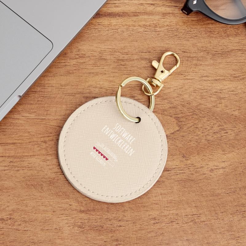 Software Developer Computer Science Studies Profession Round Keyring