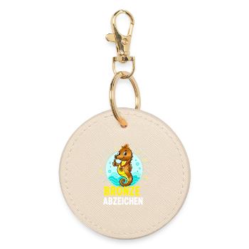 Bronze Badge Swimming Course Passed - Round Keyring - oyster - Front