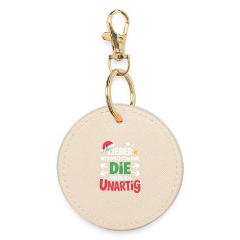 Vilain Père Noël disant - Porte-clés rond - huître - Devant
