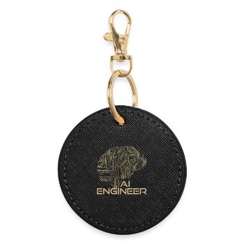 AI Engineer – Artificial Intelligence & Technology - Round Keyring - black - Front