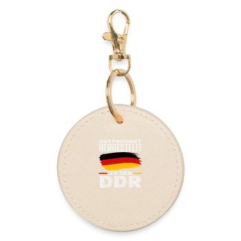 Ostprodukt Lustiges Ossi Spruch DDR Stolz - Round Keyring - oyster - Front