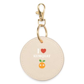 Ich mag Kumquat Cute - Runder Schlüsselanhänger - Auster - Vorne