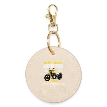 1966 Vintage Anniversaire Moto Cadeau - Porte-clés rond - huître - Devant