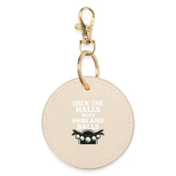 Décorez les salles avec des normales et des balles de golf de Noël - Porte-clés rond - huître - Devant