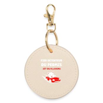 Humour permis de conduire - Porte-clés rond - huître - Devant