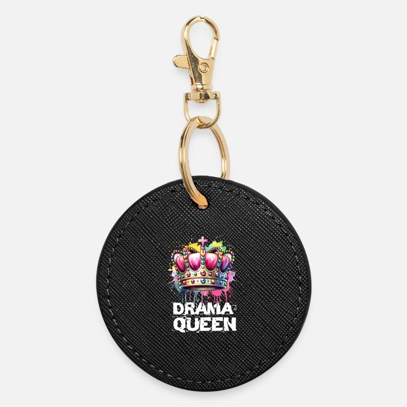 Königin Von Allem Mit Attitüde Und Stil - Round Keyring - black