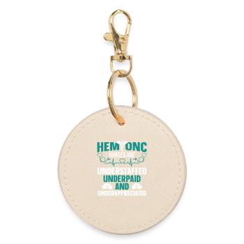 Service de soins infirmiers en hématologie Infirmière Hem/Onc - Porte-clés rond - huître - Devant