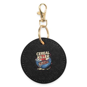 Cereal Killer - Retro Frühstück - Runder Schlüsselanhänger - Schwarz - Vorne