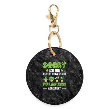 Garden Gardener Gardening Gardening Gardening Gardening - Round Keyring - black - Front