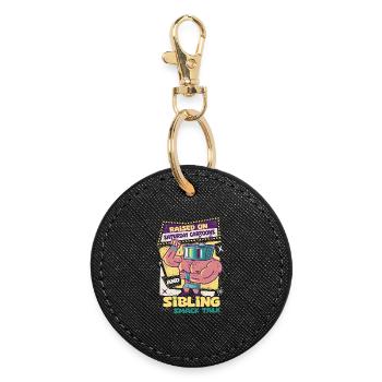 Siblings Brother Sister - Round Keyring - black - Front