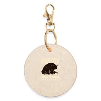 Testé positif pour l’humour d’ours fatigué - Porte-clés rond - huître - Devant