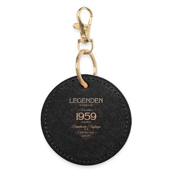 66th Birthday Legend November Vintage 1959 - Round Keyring - black - Front