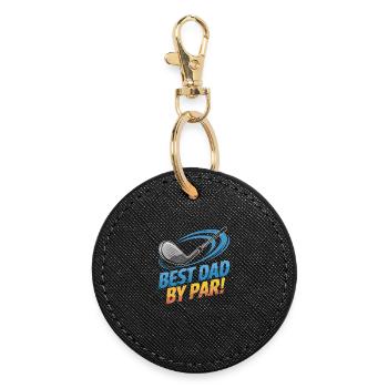Meilleur papa sur le terrain de golf – Meilleur papa par par - Porte-clés rond - noir - Devant
