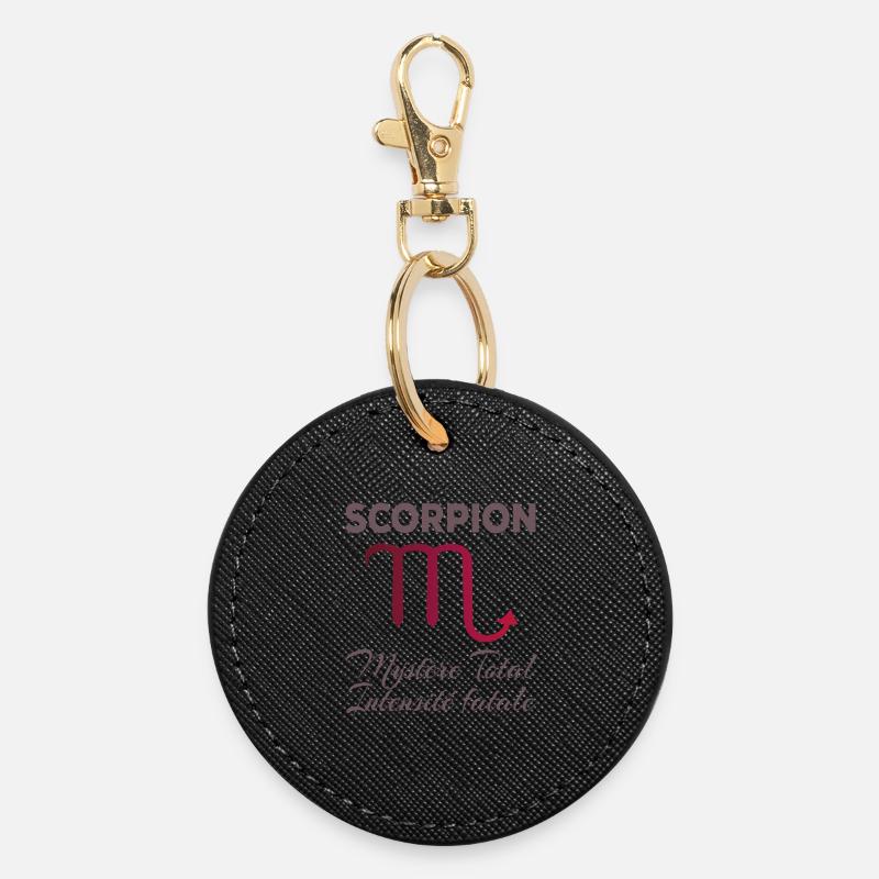 Scorpion - Porte-clés rond - noir