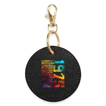 LIMITED EDITION 1975 51 YEARS 51ST BIRTHDAY - Round Keyring - black - Front