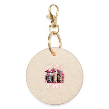 I'm Afraid Of Men Unwearable Bootleg - Round Keyring - oyster - Front