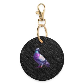 Pigeons Pigeon - Porte-clés rond - noir - Devant