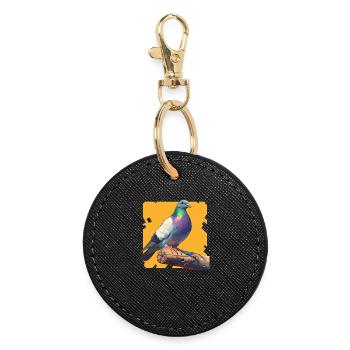 Pigeons Pigeon - Porte-clés rond - noir - Devant