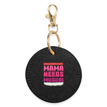 Maman a besoin de Musubi - Porte-clés rond - noir - Devant