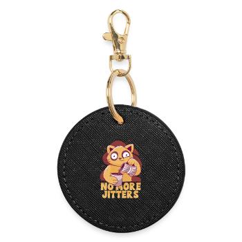 Coffee withdrawal decaffeinated ex-coffee drinker - Round Keyring - black - Front