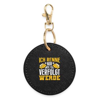Postman I ONLY RUN WHEN I'M BEING FOLLOWED - Round Keyring - black - Front