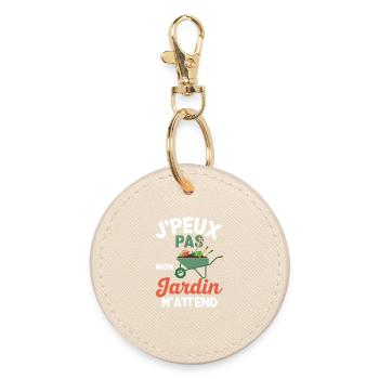 J’peux Pas Mon Jardin M’Attend Humour Jardinage - Porte-clés rond - huître - Devant