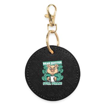 Coffee withdrawal decaffeinated ex-coffee drinker - Round Keyring - black - Front