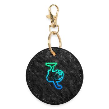 Pêcheur, pêcheur, hommes, enfants, pêcheurs, garçons pêcheurs - Porte-clés rond - noir - Devant