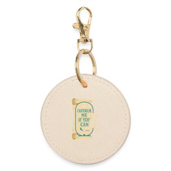 Pharaoh Archaeology in Ancient Egypt - Round Keyring - oyster - Front