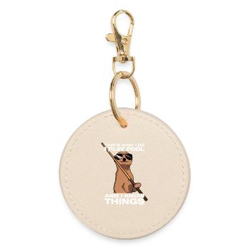 That's what i do funny billiards player - Round Keyring - oyster - Front