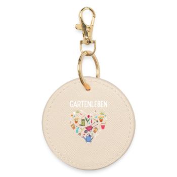 Garden Gardening Hobby Gardener Allotment Garden Funny - Round Keyring - oyster - Front