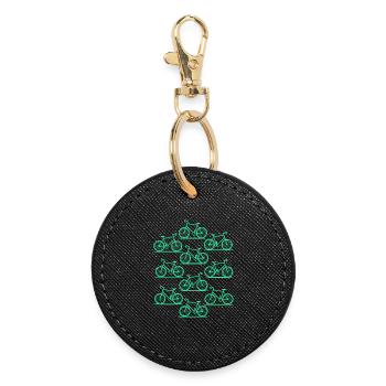 Bicycle - Round Keyring - black - Front