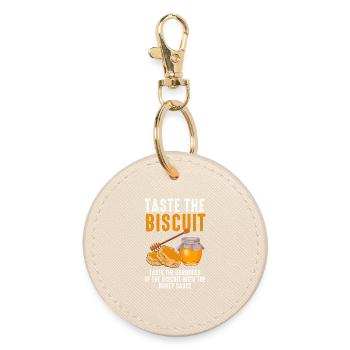 Taste the Biscuit with Honey - Round Keyring - oyster - Front