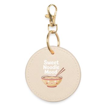 Sweet Noodle Mood - Runder Schlüsselanhänger - Auster - Vorne
