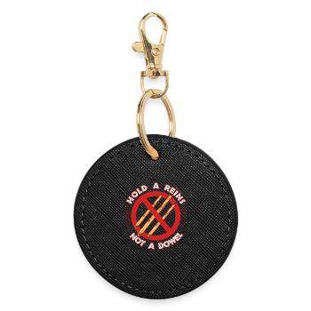 Anti-cavalerie de loisirs : tenir les rênes, pas la cheville - Porte-clés rond - noir - Devant