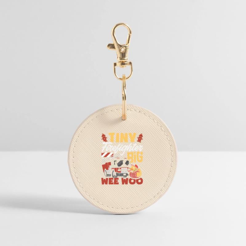 Wee Woo Squad Fire Tiny Firefighter Round Keyring